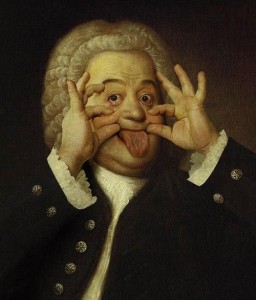Bach grimaces